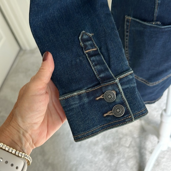 Free People CRVY High Society Denim Zip Romper - Picture 7 of 13